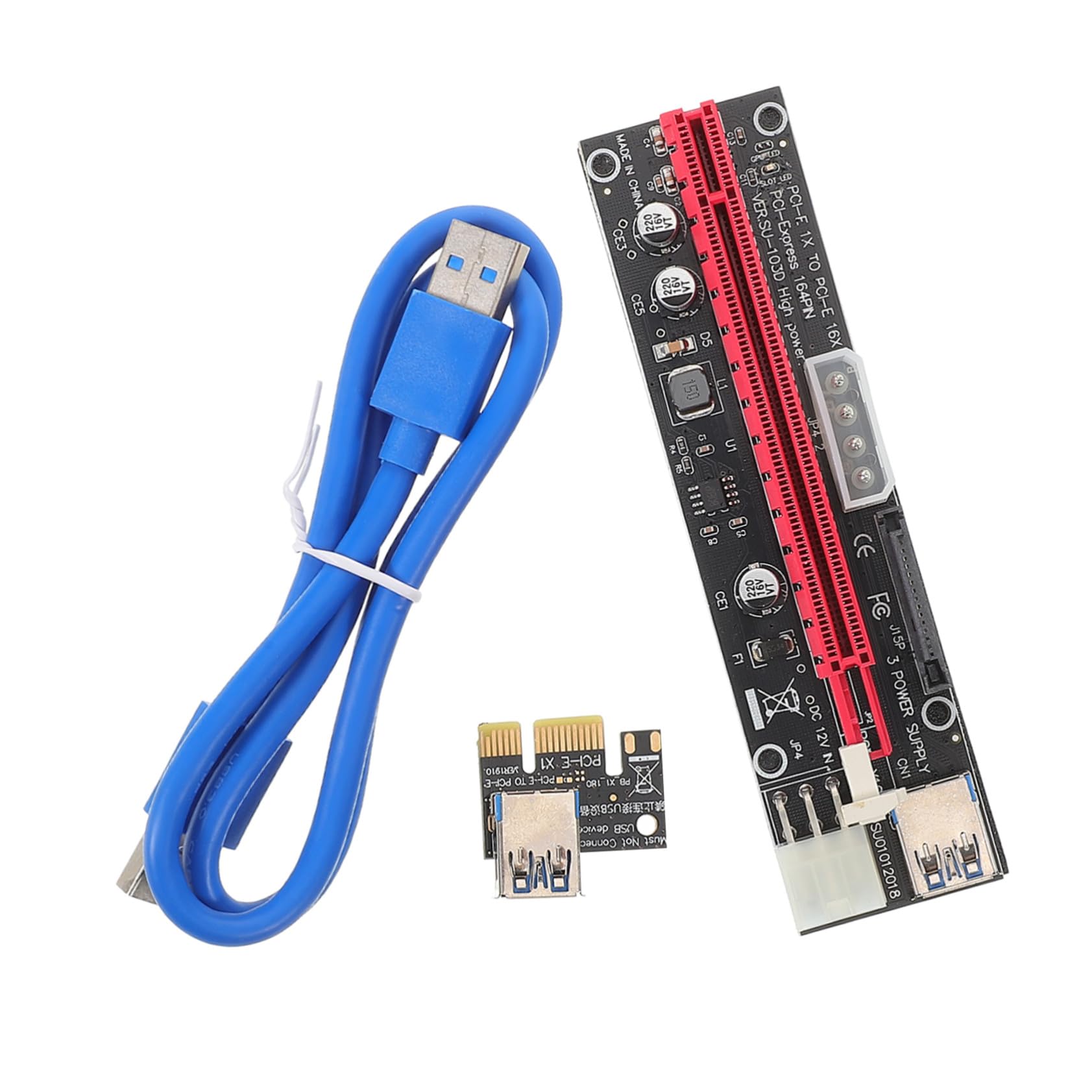 Tarjeta Adaptadora de Gpu Riser Veemoon con Cable de Extensión Pcie para Computadoras de Escritorio 8