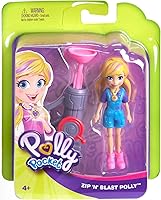Vista 2 de Polly Pocket Muñeca de postura activa, Zipline Polly