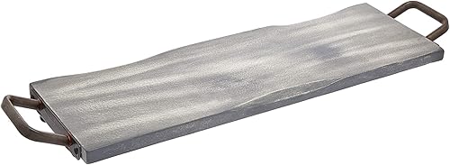 Godinger Bandeja de madera para servir, tabla de quesos con asas de metal, 26 pulgadas