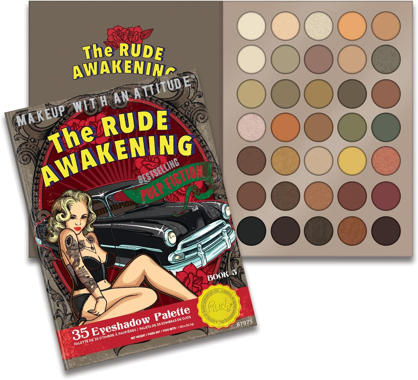 Cosmetics The Rude Awakening - 35 Eyeshadow Palette, Multicolor, 52 g