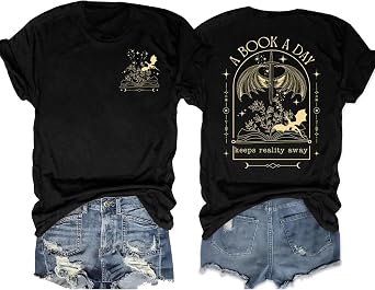Book Shirts for Women A Book A Day Keeps Reality Away Tshirt Book Lovers Shirt Bookworm Short Sleeve Tees Tops