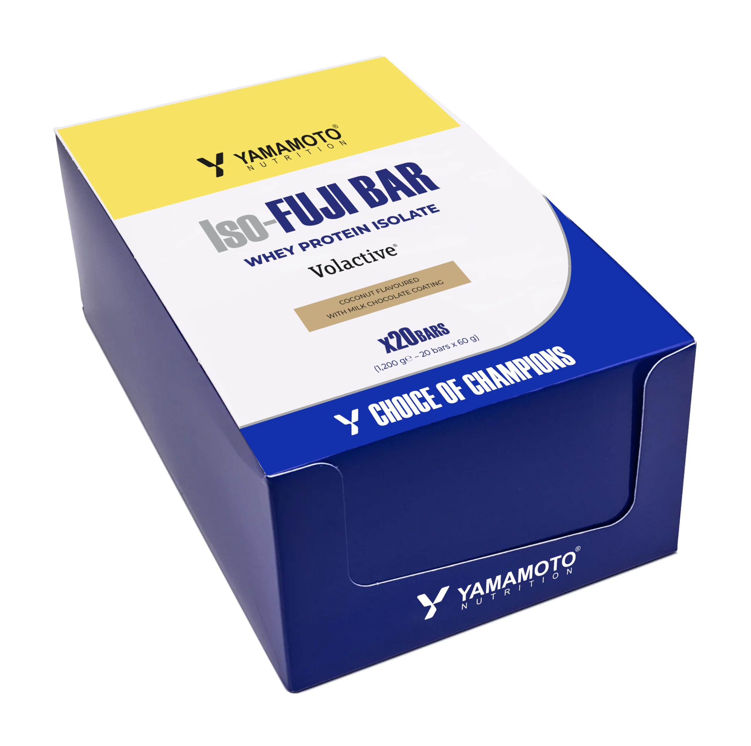 Yamamoto Nutrition Iso-Fuji BAR, Barretta Multistrato con 13 g di Proteine Arricchita con Proteine Isolate Volactive, Gusto Tiramisù con Copertura di Cioccolato Fondente