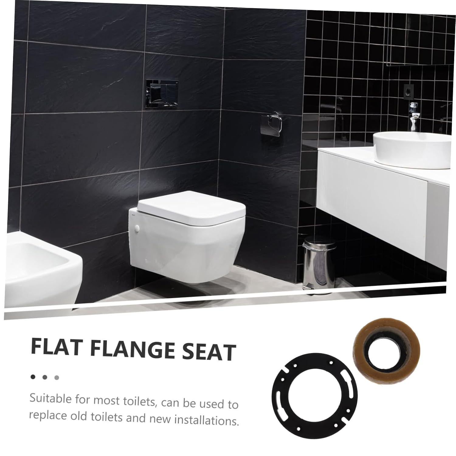 1set Toilet Wax Replacement Kit Flange for Easy Bathroom Installation Toilet Sealing Gasket Includes Wax and Screws