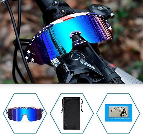 Miniatura 6 de Gafas de sol polarizadas para hombres y mujeres UV400 gafas de béisbol para MTB montar en bicicleta, correr, conducir bicicleta