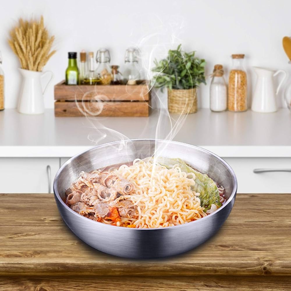 ステンレス　どんぶり　33個　丼　ラーメン 器　切立　新品 Amazon.co.jp: 麺鉢 麺丼 ラーメン丼 真空 断熱 どんぶり ボウル めし