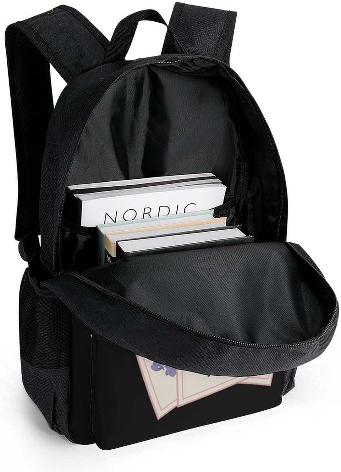 Moon Night Cherries Bamboo Backpack Lightweight Backpacks Work Bag