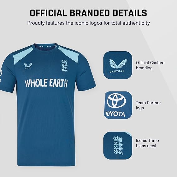 Castore England Cricket Men's Performance Short Sleeve Tee