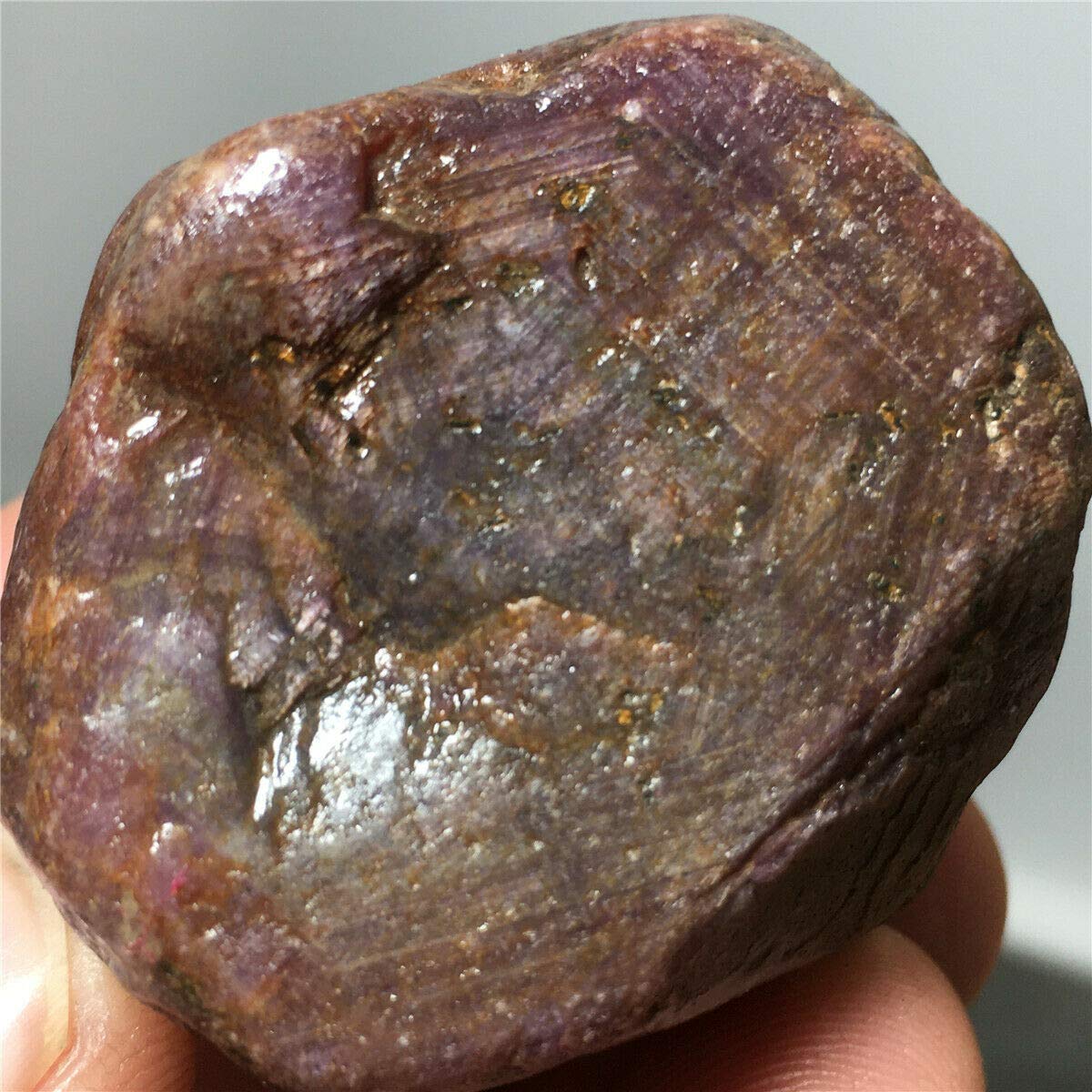 107g Genuine Natural Unheated Starshine Red Sapphire Corundum Facet C601