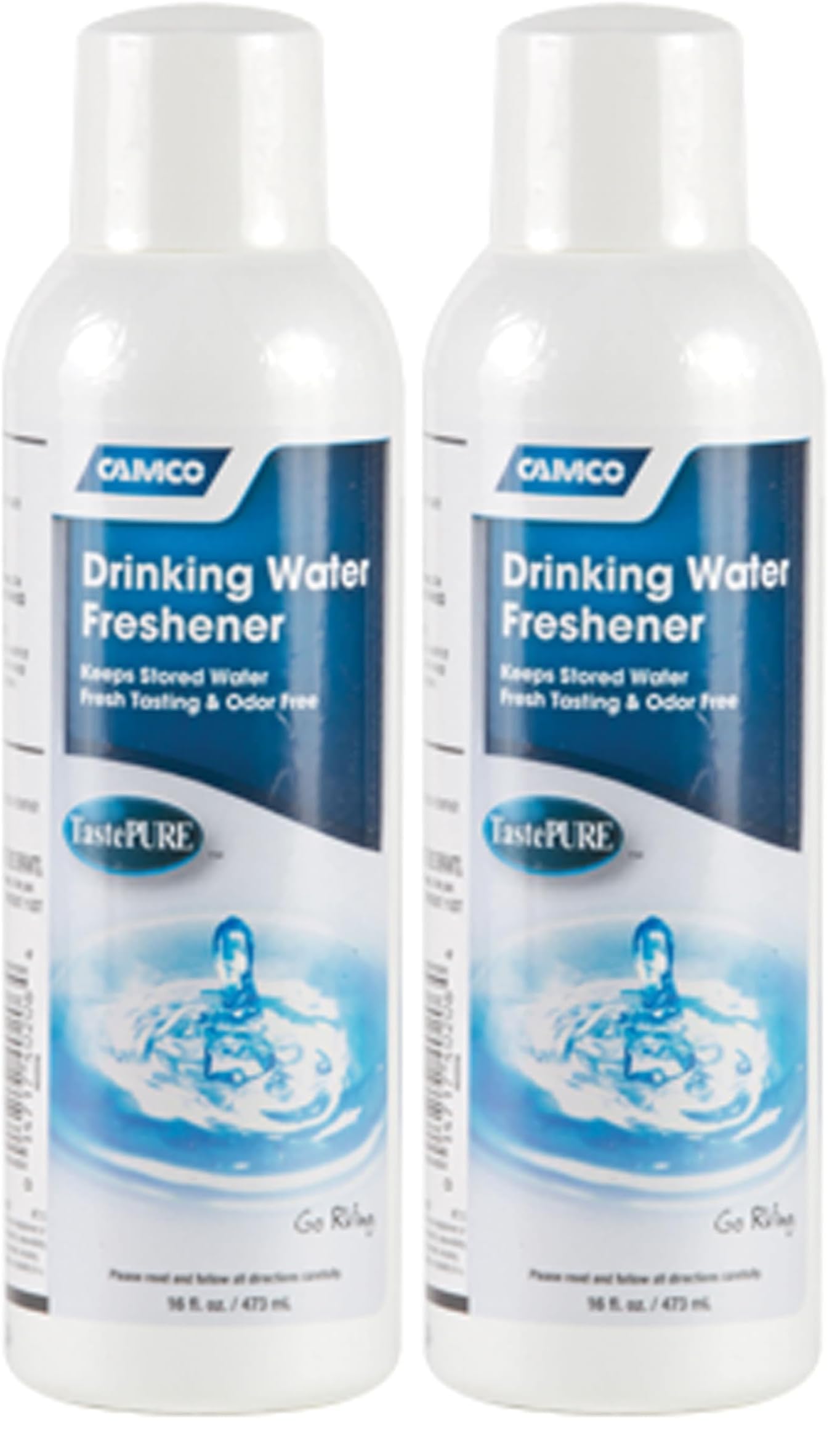 Camco TastePURE Drinking Water Freshener - Prevents Algae and Slime Build Up in Your Drinking Water Tank, Rids Odors and Bad Tastes 16 oz (40206) (Pack of 2)