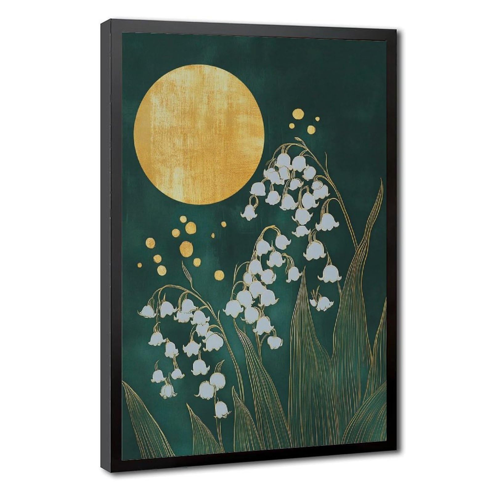 Bareronor Lily of The Valley Canvas Poster for Bedroom Decor Gift