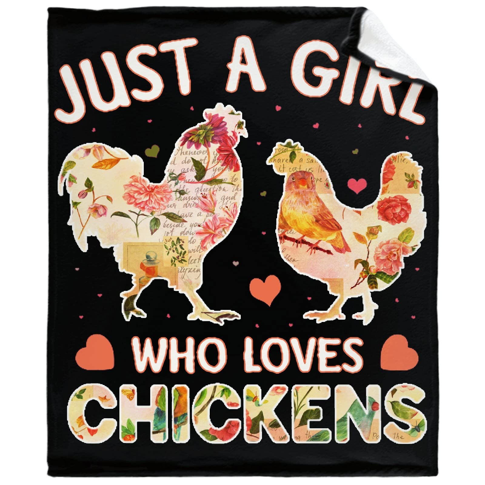 „Just A Girl Who Loves Chickens“ Decke – Flanell-Fleece, 203 X 152 Cm, Weich & Leicht, Für Couch, Bett & Outdoor