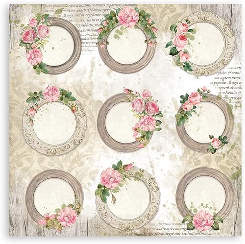 Miniatura 8 de STAMPERIA INTER, KFT PAD de papel de 8 x 8 pulgadas, 10 unidades HSE, 8 x 8 pulgadas, casa de jardín romántica, 10 diseños1 cada uno