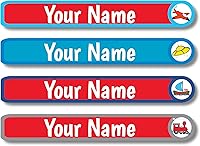 Vista 24 de Lovable Labels - 120 Etiquetas infantiles personalizadas, impermeables, aptas para lavavajillas, se pegan y despegan, son ideales