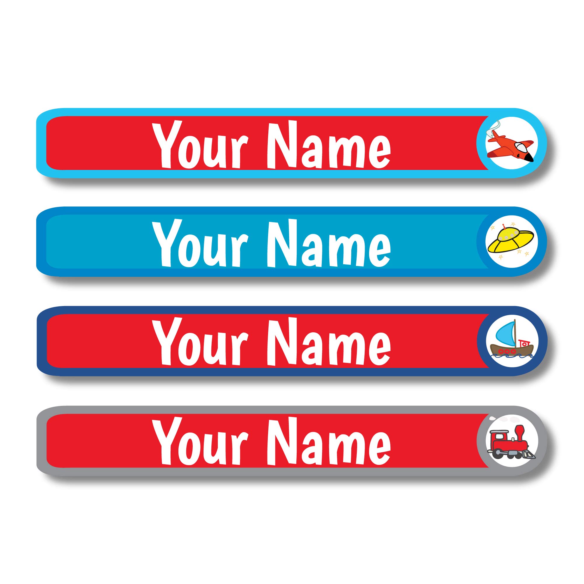 Lovable Labels Personalized Labels for Kids (120 Labels) - Waterproof Dishwasher Safe Peel and Stick Labels are Great for School Supplies Daycare Camp
