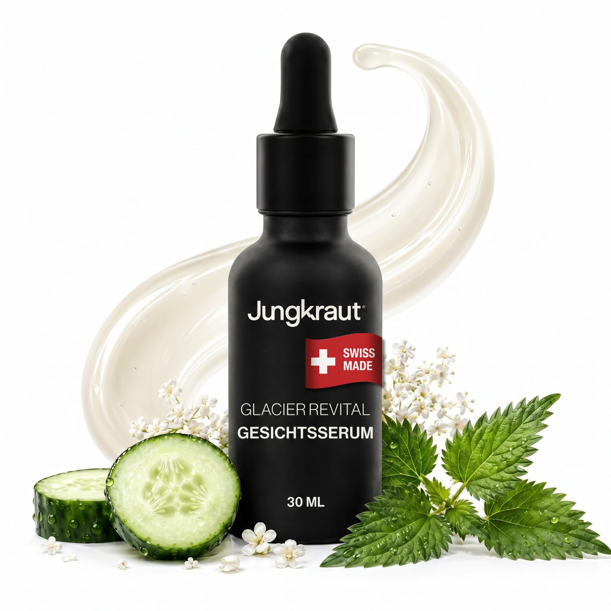 Glacier Revital Gesichtsserum für Männer 30ml, Retinol Vitamin C Hyaluronsäure, All-in-One Anti-Aging, feine Linien Falten Poren, natürlich vegan, Swiss made