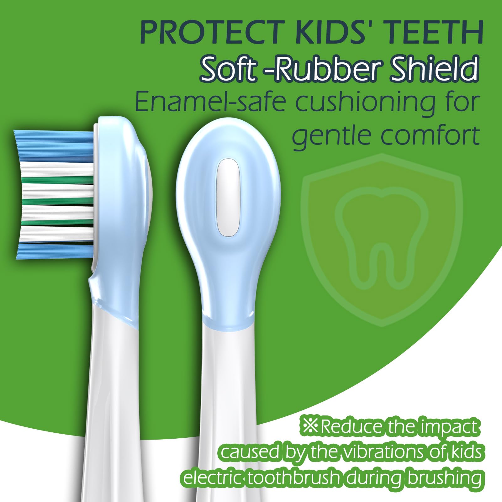 Mini cabezales de cepillo de dientes para niños compatibles con Philips Sonicare para niños, HX6351, HX6321, HX6032, HX6042 (cabezales de cepillo de repuesto con cubierta), cuidado suave de