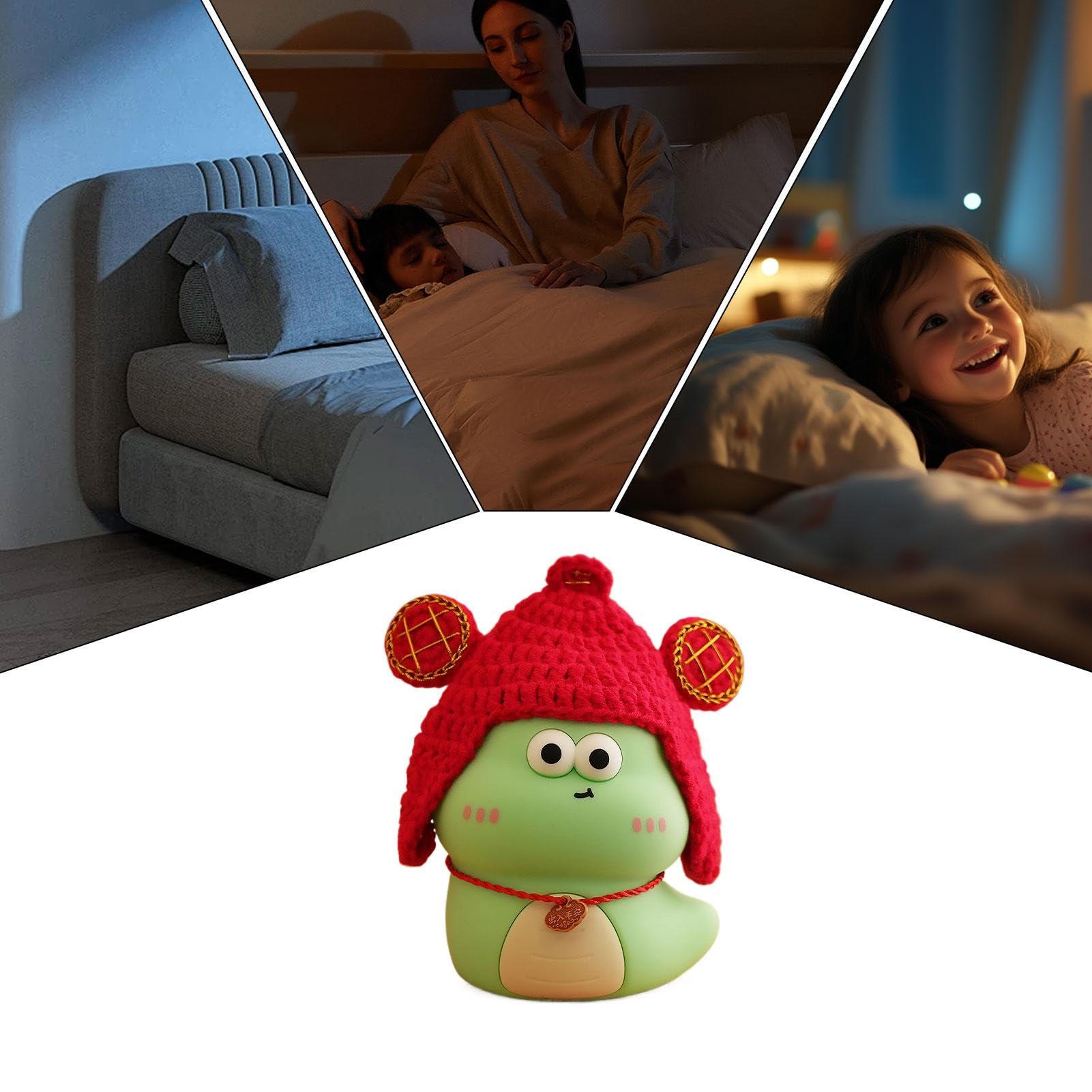 Luz nocturna LED de luz suave bebés y niños muy pequeña Recargable Y Para | La Serpiente Adorable Portátil Con Batería Y Sensor Táctil Para Dormitorio, Bebé, Lactancia Nocturna