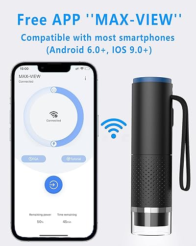 Miniatura 3 de Wireless USB Digital Microscope Handheld HD Fixed Focus Magnifier Pocket Microscopes with LED Lights 50x-1000x Magnification Inspection Camera