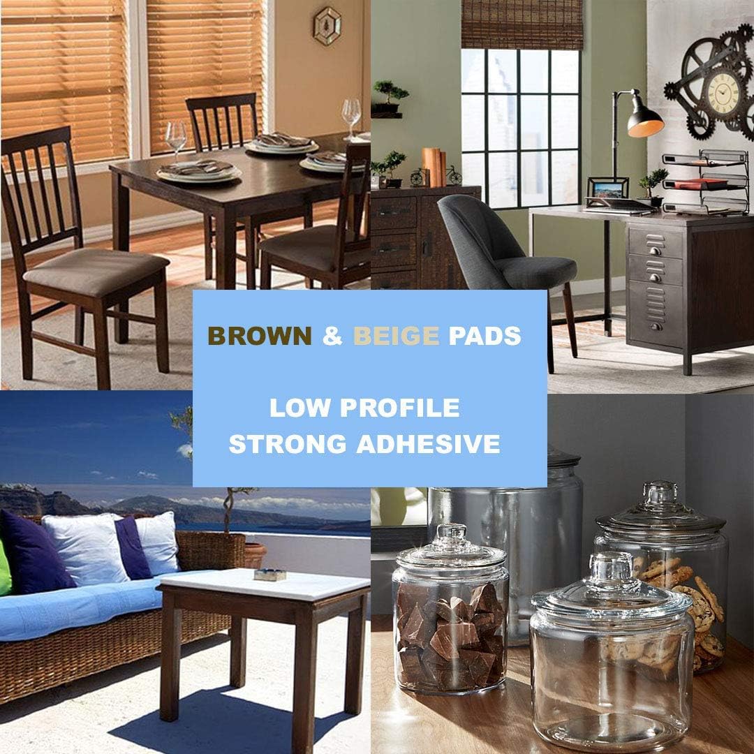 8 Pack - 2 Colors Self Adhesive Square Furniture Felt Pad Surface Protector for Hardwood, Tile, Laminated Floor - Cut into Any Shape - 8 Pack
