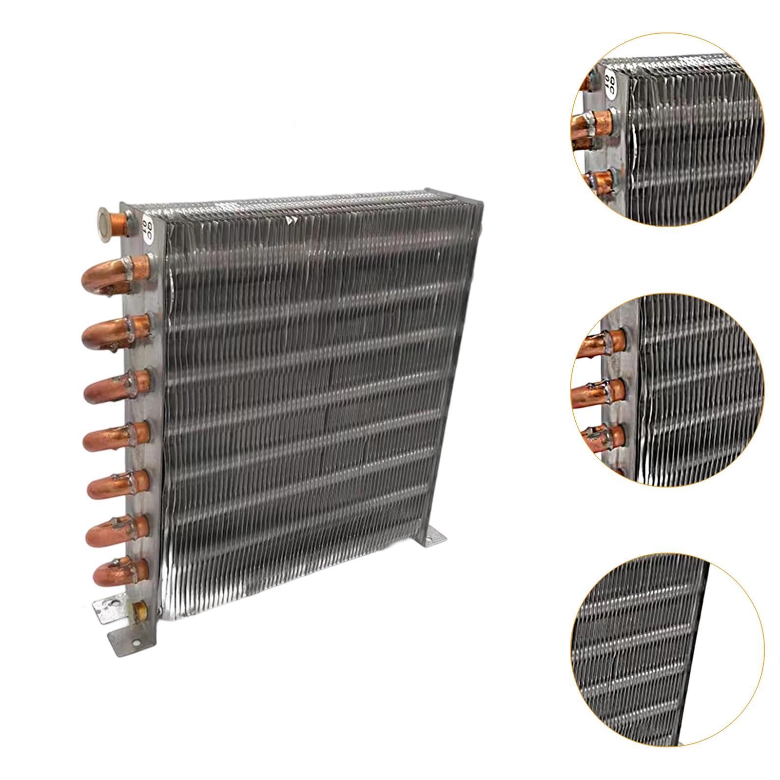 MagiDeal Échangeur de Chaleur à condensateur pour réfrigérateur sans Coque, Facile à Installer, Tube en cuivre à ailettes en Aluminium, radiateur de, 195x210mm
