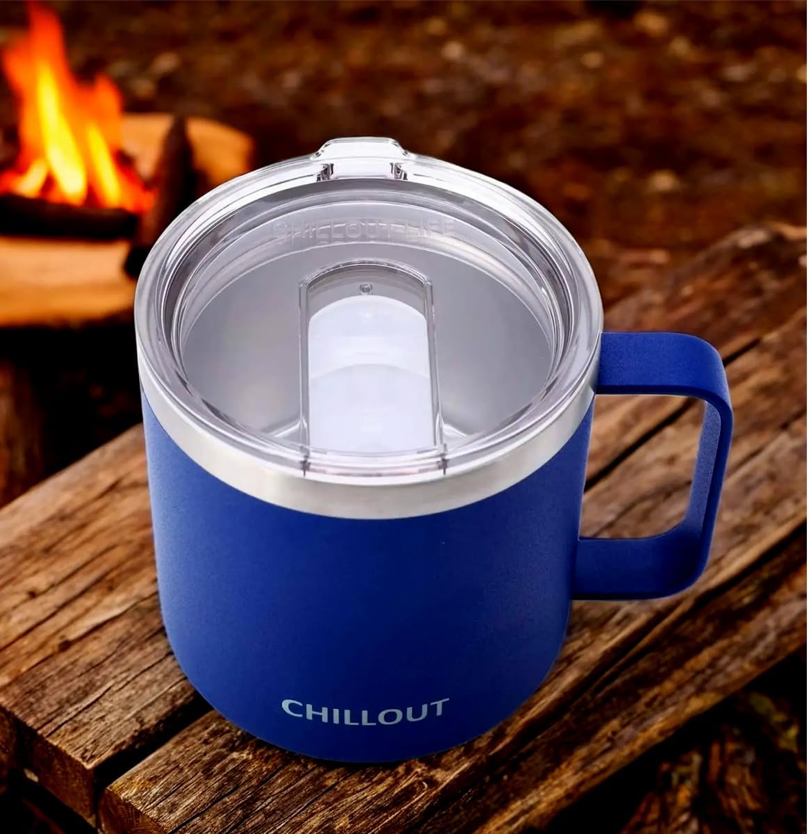 CHILLOUT LIFE Stainless Steel 16 oz Vacuum Insulated Coffee Mug with Handle and Lid, Large Thermal Camping Coffee Mug Cup with Durable Sliding Top for Men & Women - Keeps Beverages Hot/Cold - Image 6
