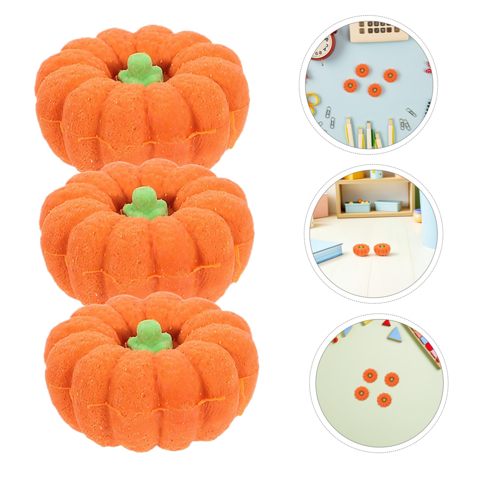 TOYANDONA 80 Stück Kürbis Radiergummis Mini Gemüse Radierer für Herbst Partyfüllung Klassenzimmer Stifte Radiergummi Lehrer Belohnung Halloween Thanksgiving Geschenk Orange