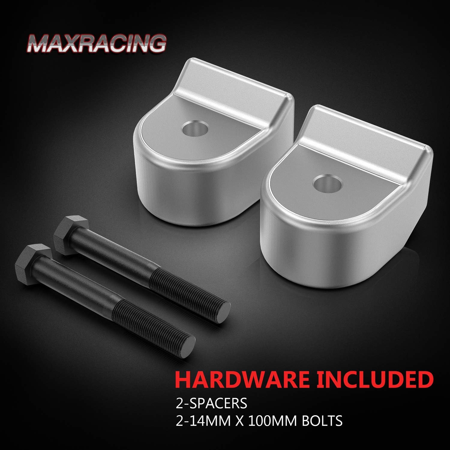 MAXRACING 2-Inch Suspension Leveling Kit Compatible with 2005-2022 Ford F250 and MAXRACING Short Aluminum Antenna Compatible with 2009-2023 Ford F250 Pickup Truck