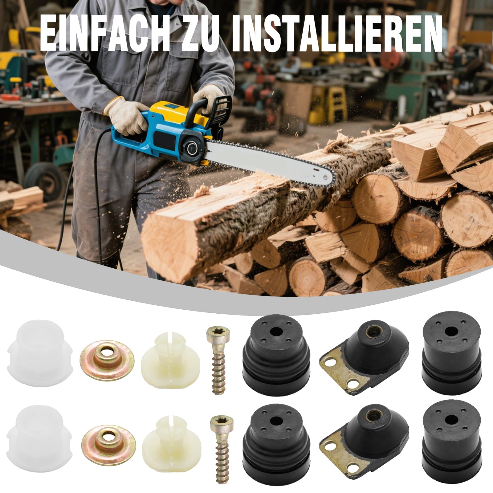Hoypeyfiy 1121 790 9901 - Set di 7 motoseghe per ammortizzatori di vibrazione, ricambio per Stihl 026 024 MS240 MS260, sostituisce 1121 790 9912