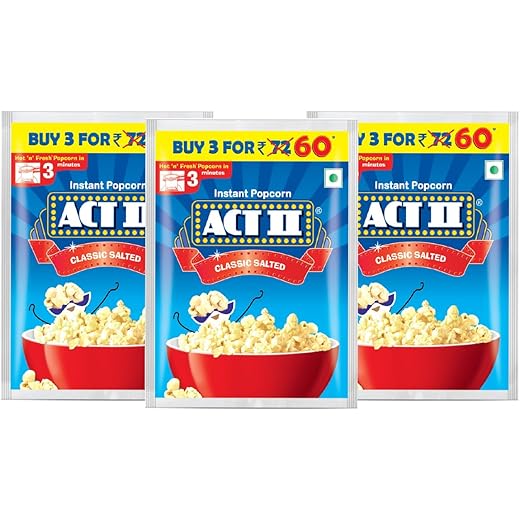 ACT II Classic Salted Popcorn Combo Pack 55g