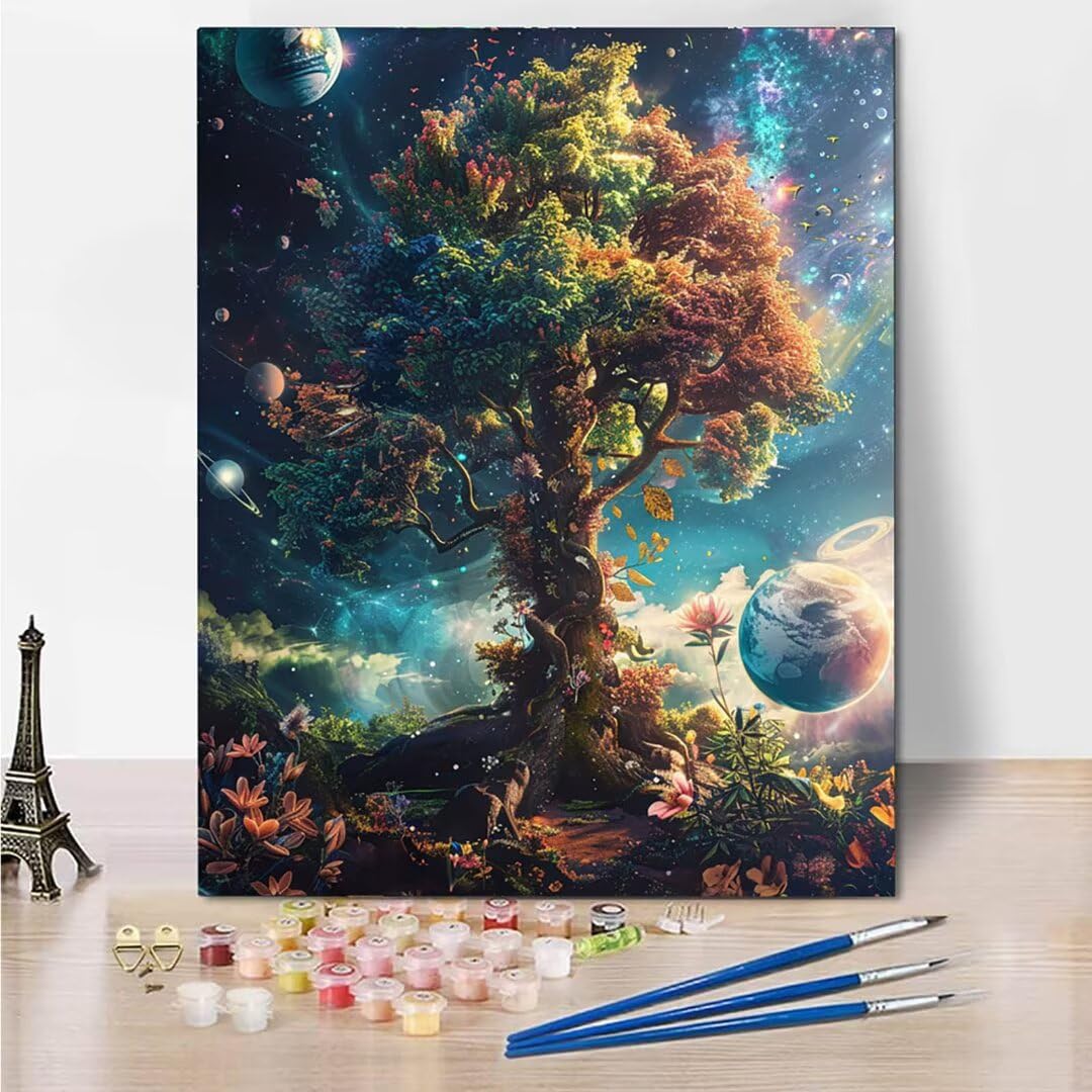 RNXAOPEN Dipingere con i Numeri Bambini, Passatempo per Adulti Kit Lavoretti Creativi per Bambini, Paint by Numbers Idee Regalo Bambina Bambino, Giochi Creativi Giochi Bambina name 70x95cm 4304-U