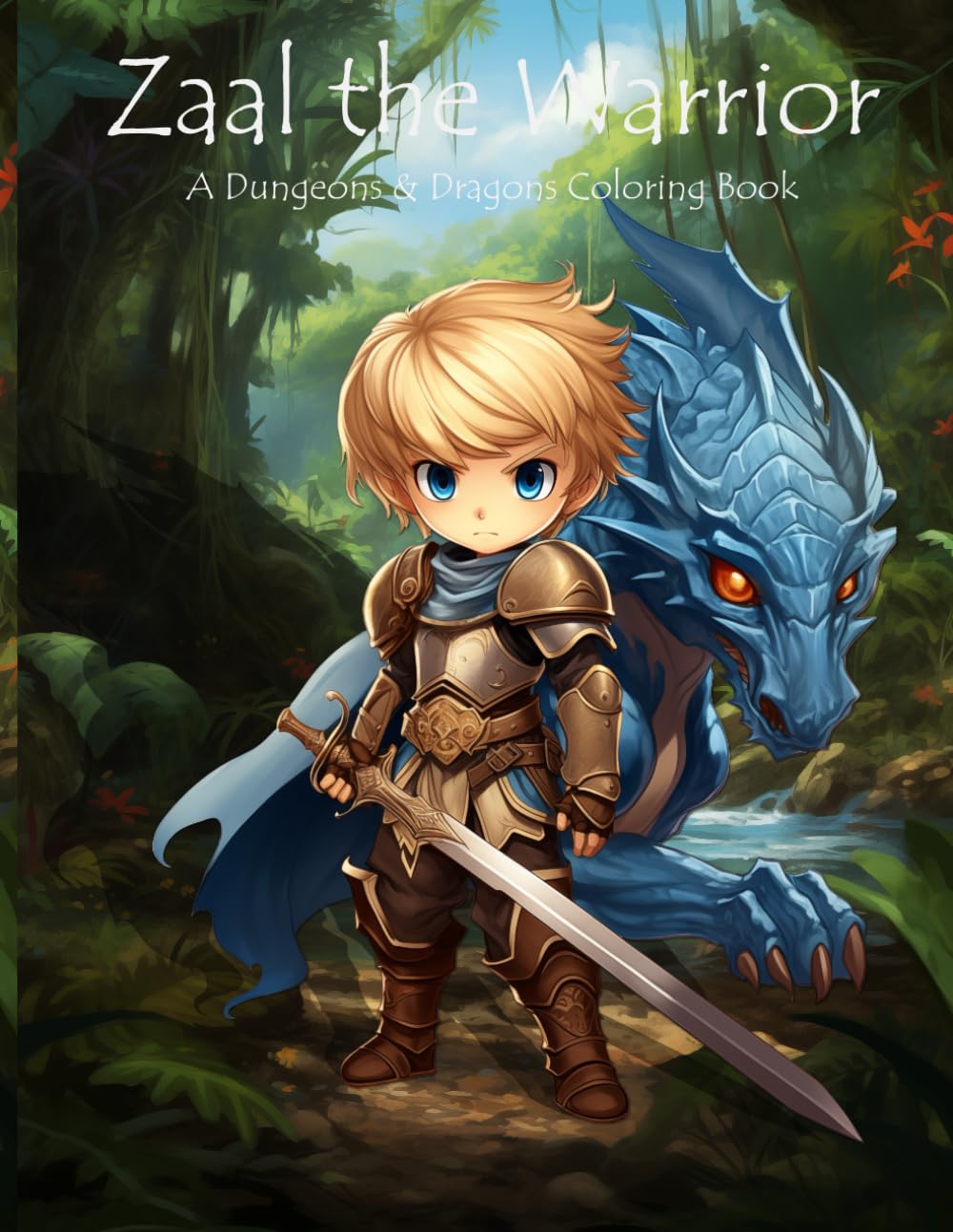 Zaal the Warrior: A dungeons and dragons themed coloring book.