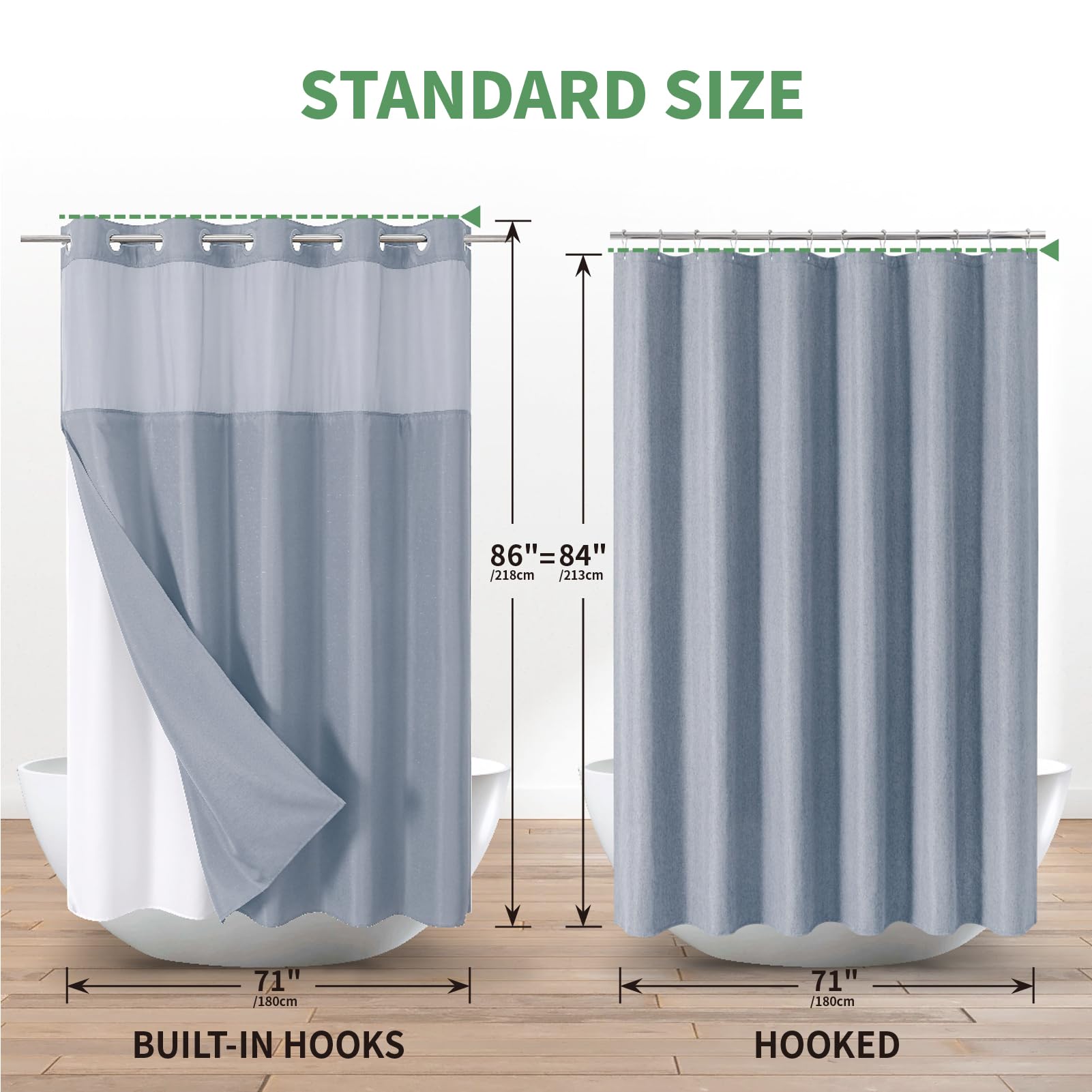 Shower Curtain Dimensions A Round Up Of The Best Extra Long Shower