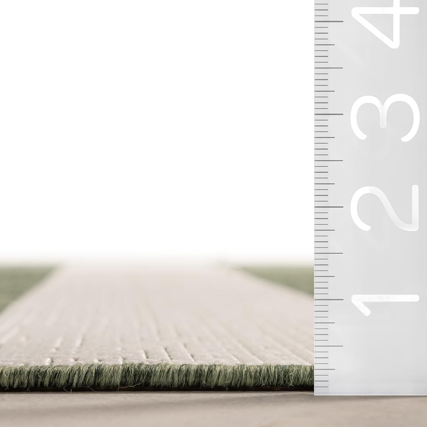 Nuloom Briaana Green/Cream, 6'7" x 9', Striped, Soft and Cozy, High Traffic, Stain Resistant, Easy Clean, Durable Area Rug for Indoor/Outdoor Patio, Deck, Porch, Garden, Courtyard