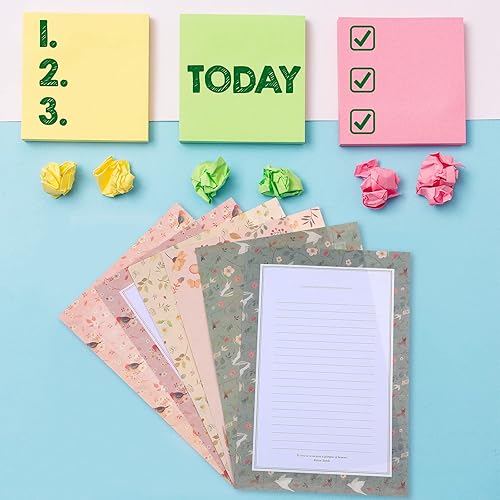 Miniatura 5 de El juego de 90 sobres de papel de papelería incluye 60 papeles de papelería rayados para escribir cartas y 30 sobres con 48 calcomanías de puntos