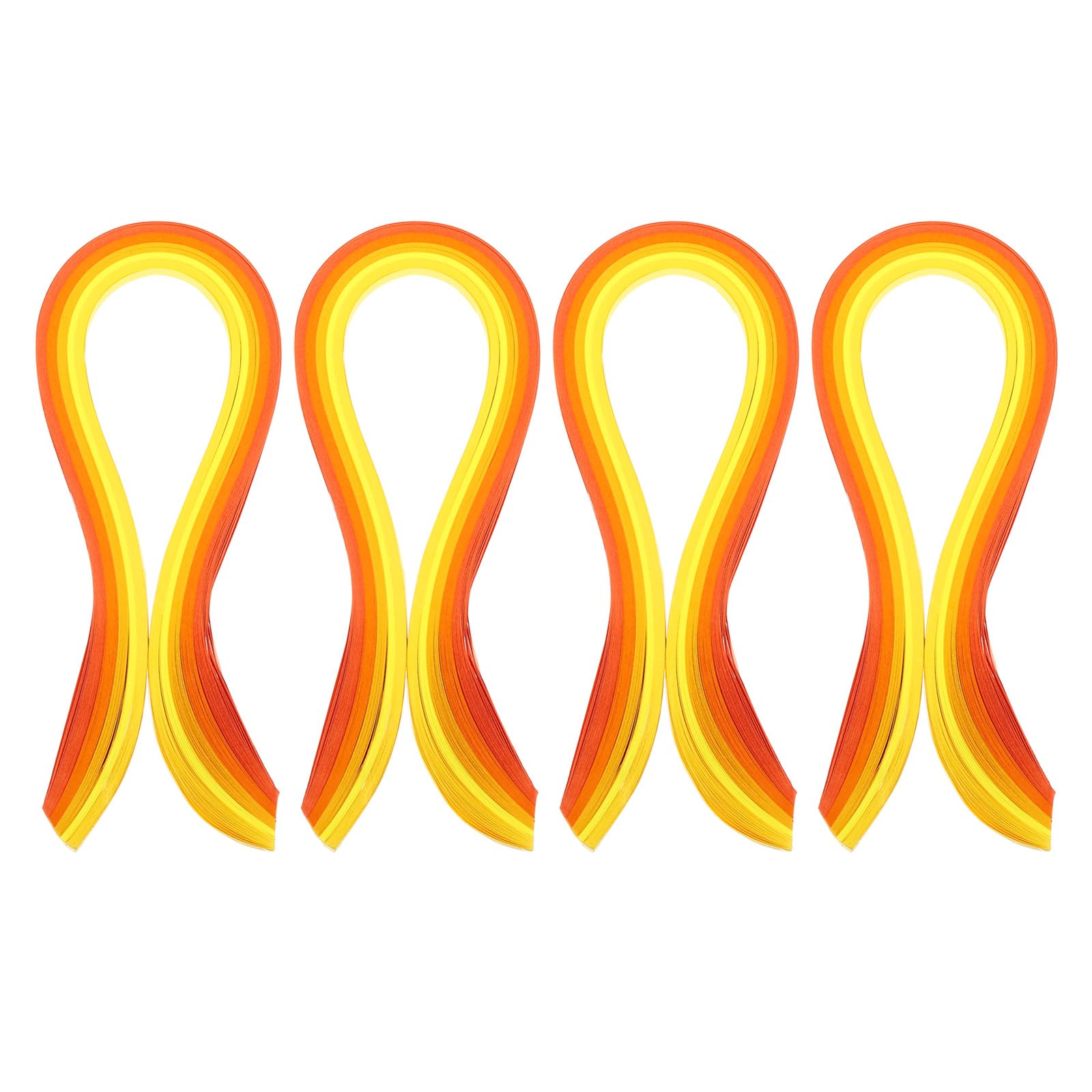 PATIKIL 390 x 7mm Rainbow Quilling Strips Paper,400 Pcs Origami Paper Quilling Strip for Art DIY Hand Craft Christmas Gradient Yellow