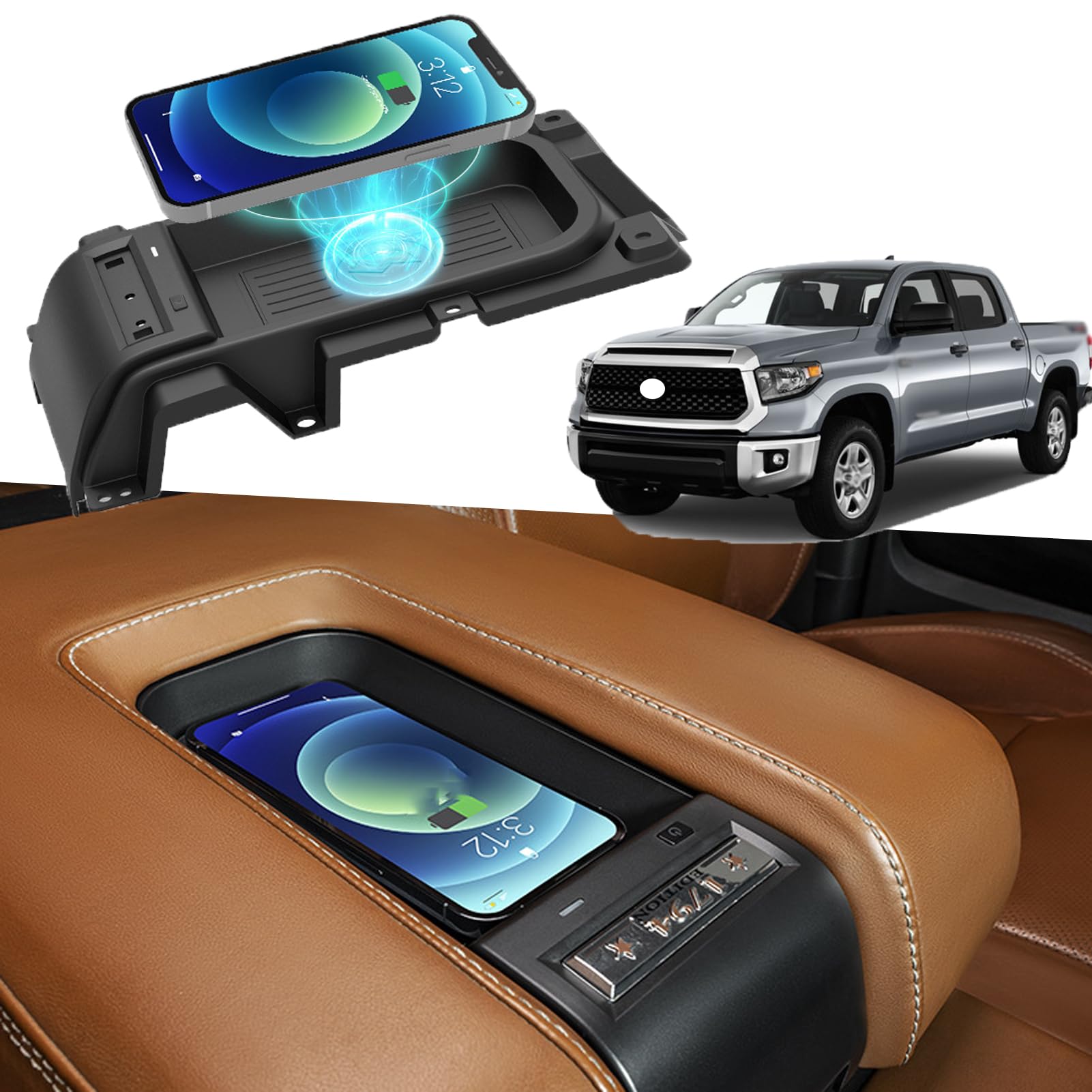 Amazon.co.jp: 車載 ワイヤレス充電器 トヨタ タンドラ (2014-2021 