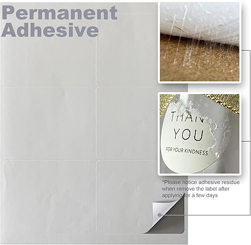 Miniatura 5 de Mr-Label Etiqueta de vino blanco mate impermeable de 4 x 3-13 pulgadas, para impresora de inyección de tinta y láser, para botella de vino de 25.4