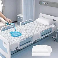 Lençol impermeável para cama de hospital protetor de colchão de grau hospitalar, proteção para incontinência hospitalar, tecido macio e respirável para idosos, adultos lavável na máquina (1, branco