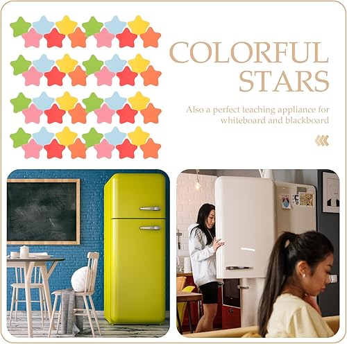 Miniatura 4 de Generic 120 calcomanías magnéticas de estrellas de 0.8 pulgadas para uso en el aula y el hogar, estrellas magnéticas coloridas para refrigerador,