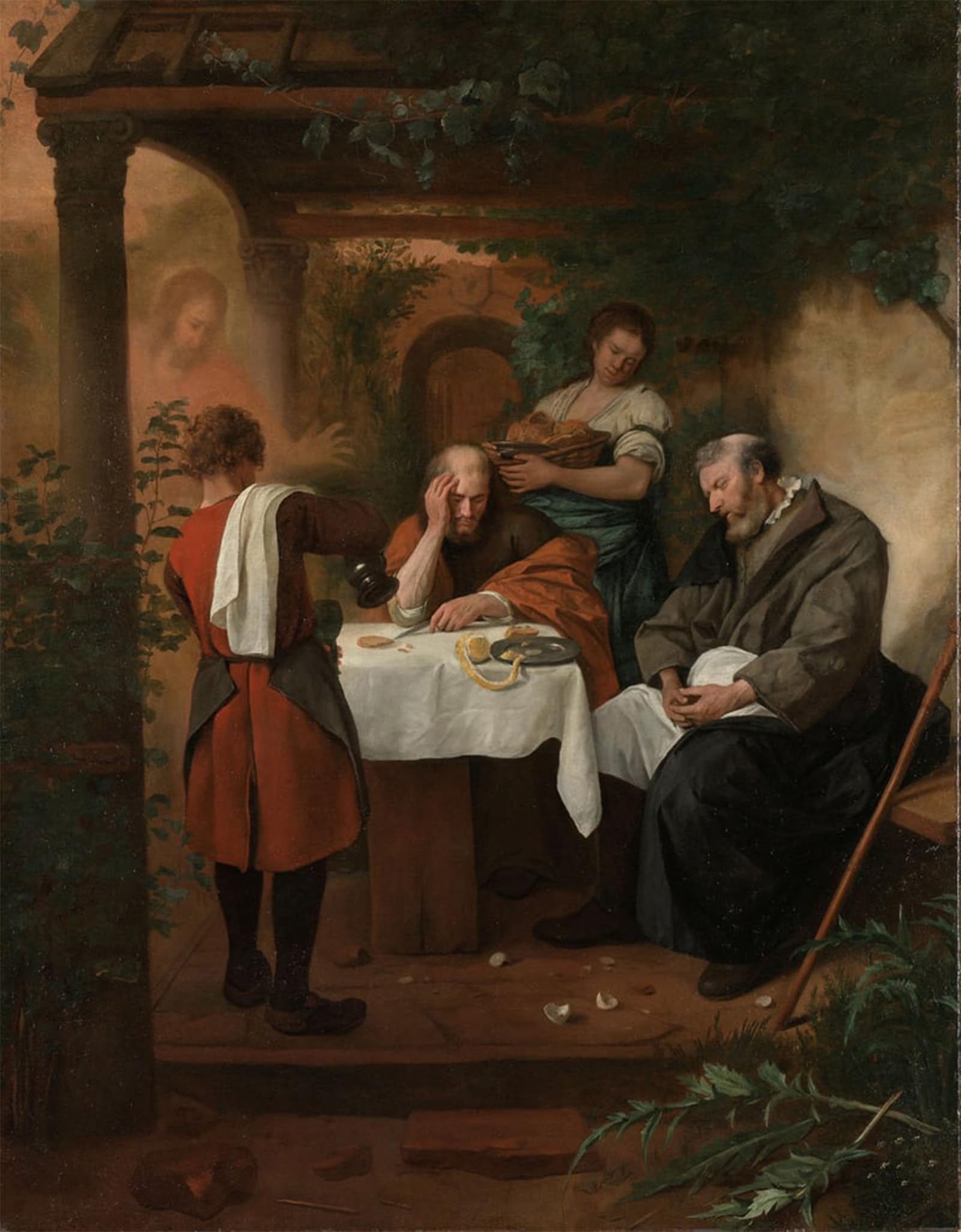 POSTERIIk Famous Modern Artwork Art Mural Supper At Emmaus by Jan Havickszoon Steen Oil Paintings Pictures for Home Decor 60x90cm