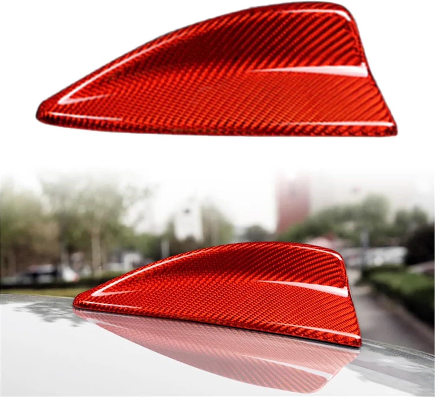 Car Shark Fin Cover Carbon Fiber Compatible with BMW 1 3 Series E82 2007-2013/ E46 2004-2006/ E90 2004-2011/ E92 M3