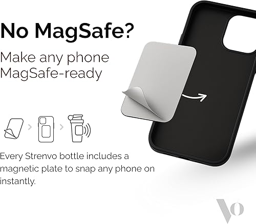 Miniatura 6 de Botella Mag Shaker (24 onzas), botella sin BPA a prueba de fugas con soporte para teléfono, se fija de forma segura al equipo de gimnasio, vaso