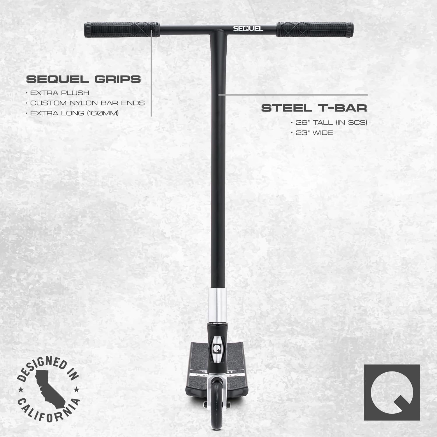 Sequel Rise Stunt Scooter – Complete Pro Trick Scooter with Aluminum Frame, 110mm Wheels, 220 lbs Weight Capacity, Ages 8+