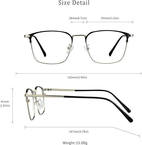 Vista 83 de LifeArt Lentes de bloqueo de luz azul, antifatiga ocular, anteojos de lectura para computadora, anteojos de TV para mujeres y hombres, antirreflejos