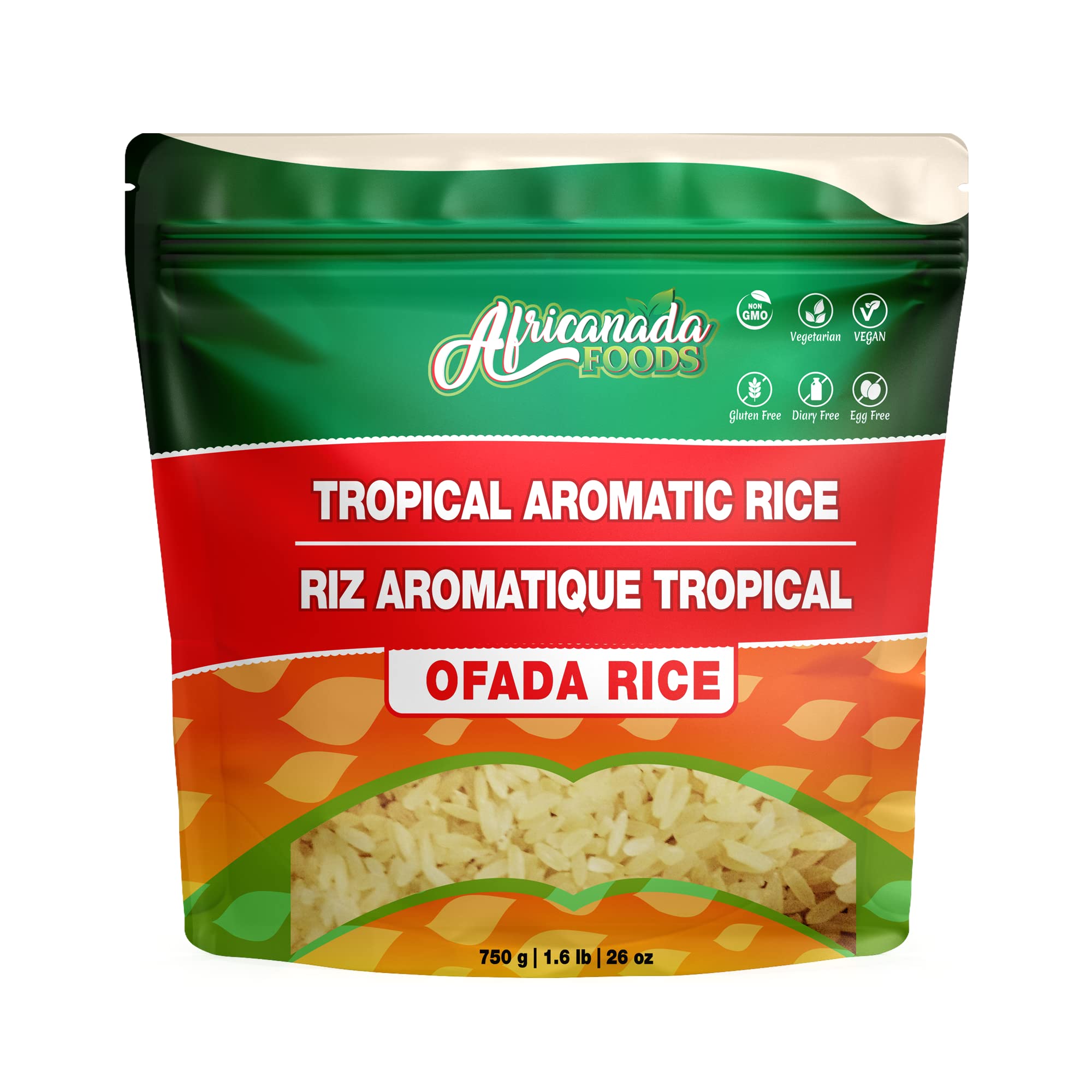 All Natural Tropical Aromatic Rice | Unpolished Ofada Rice | Odourless | 908g | 2 lb