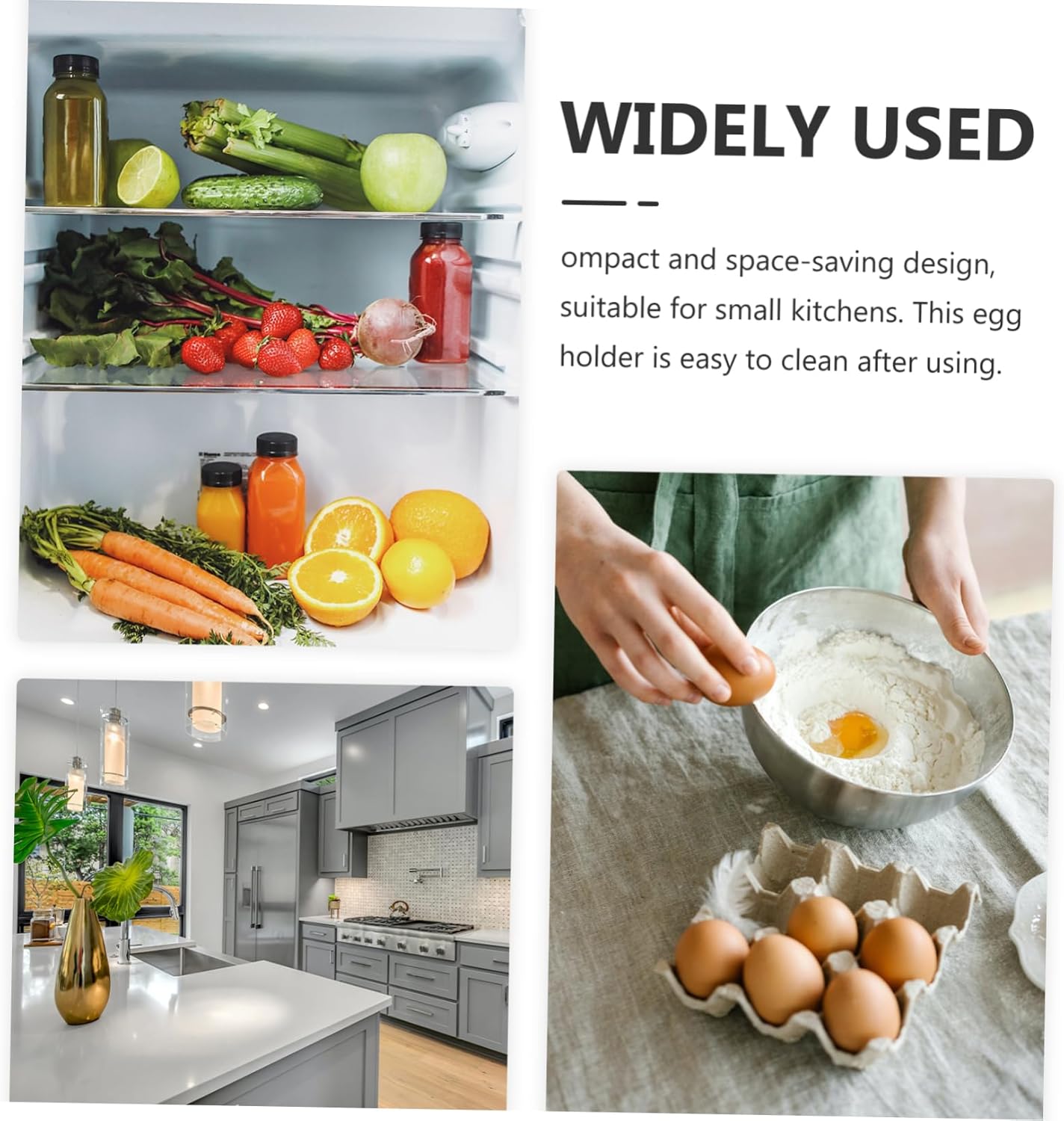 Balacoo Egg Organizers for Fridge Egg Storage Box Drawer Fresh Crate Easy to Clean Food-grade Material