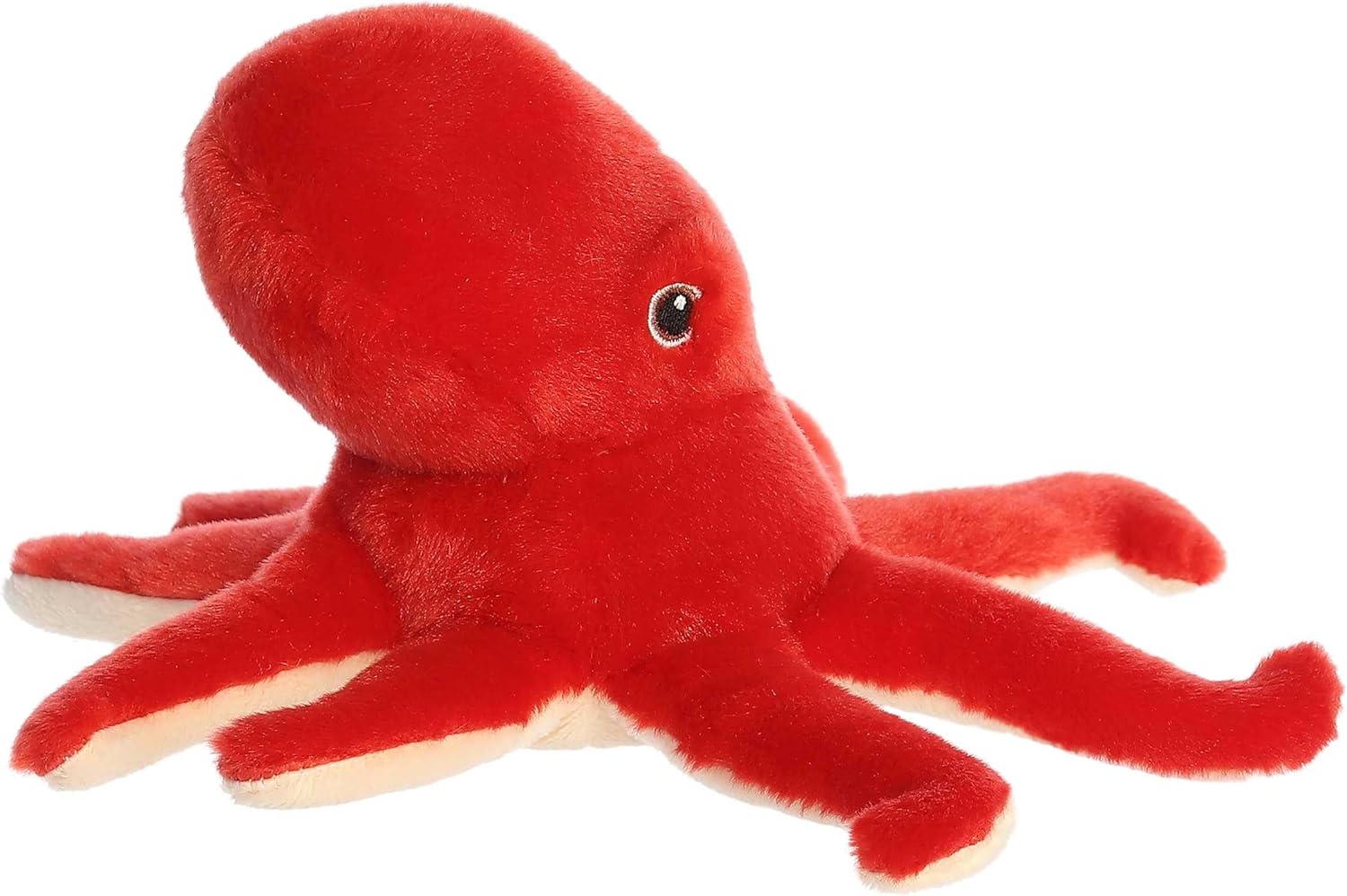 Aurora® Responsibly Made Eco Nation™ Eco Softies™ Octopus Stuffed Animal - Ideal for Playtime Adventures - Perfect for Birthdays or Just Because - Red 9.5 Inches