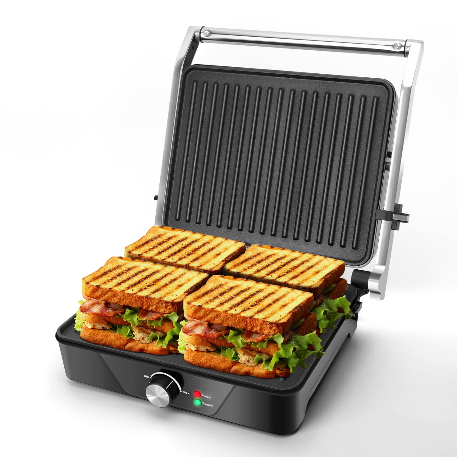 Amazon.de Aigostar SAM XL kontaktgrill, Panini Grill, Sandwichmaker