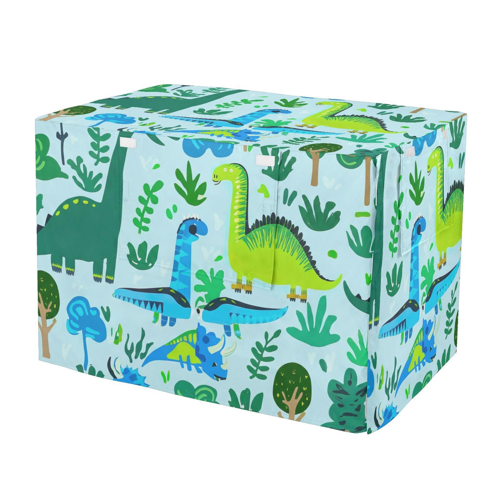 Housse de cage bleu dinosaure pour créer un coin nuit chien apaisant