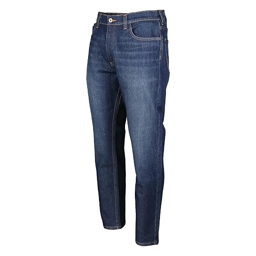 The best timberland jeans review - Timberland PRO Men's Ballast Athletic Fit Flex 5 Pocket Jeans, Dark Wash with Sanding, 32W/32L